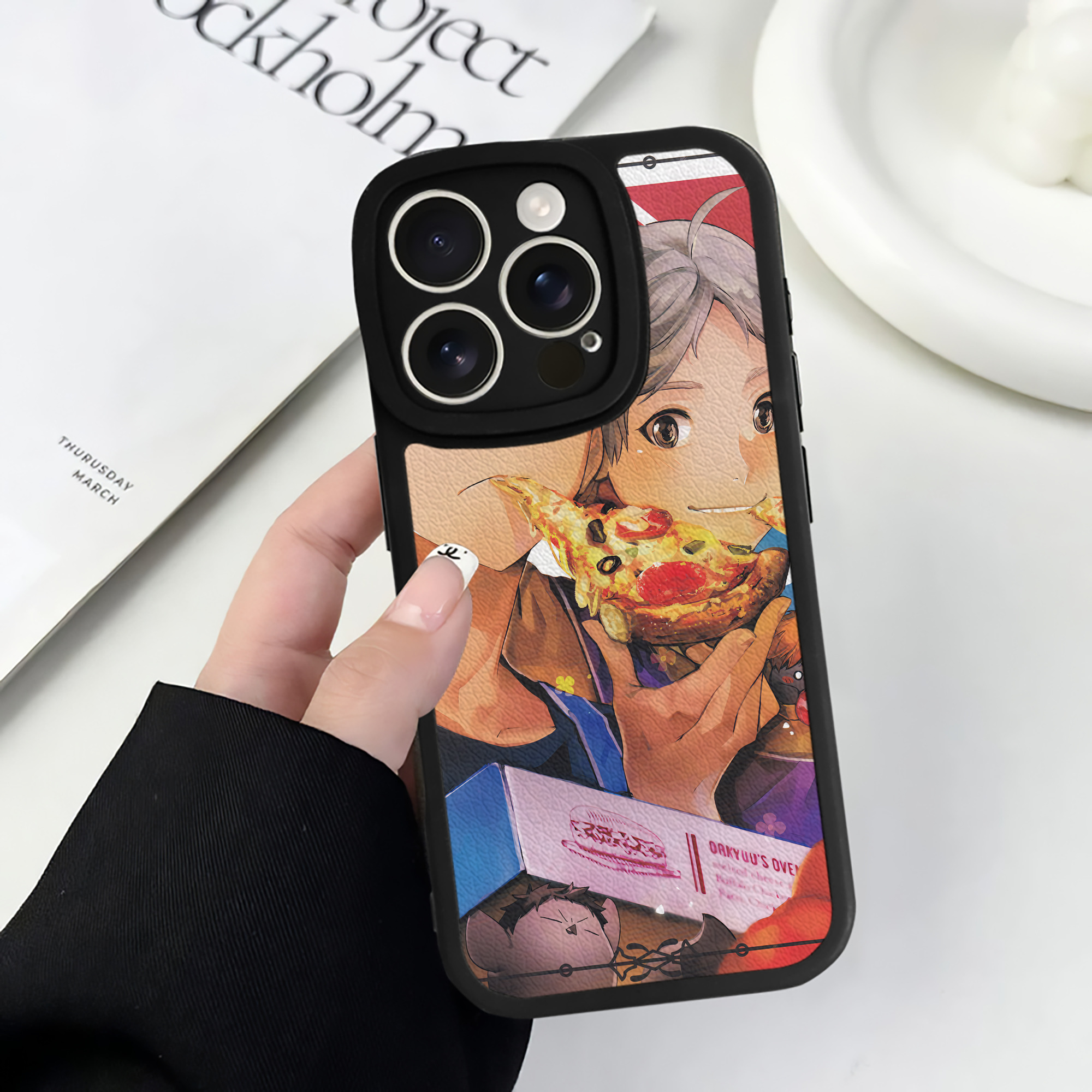 （画像用） ハイキュー!! Haikyu!! 【iPhone 16シリーズ対応】シリコンスマホケース（レザー調） 材質：シリコン